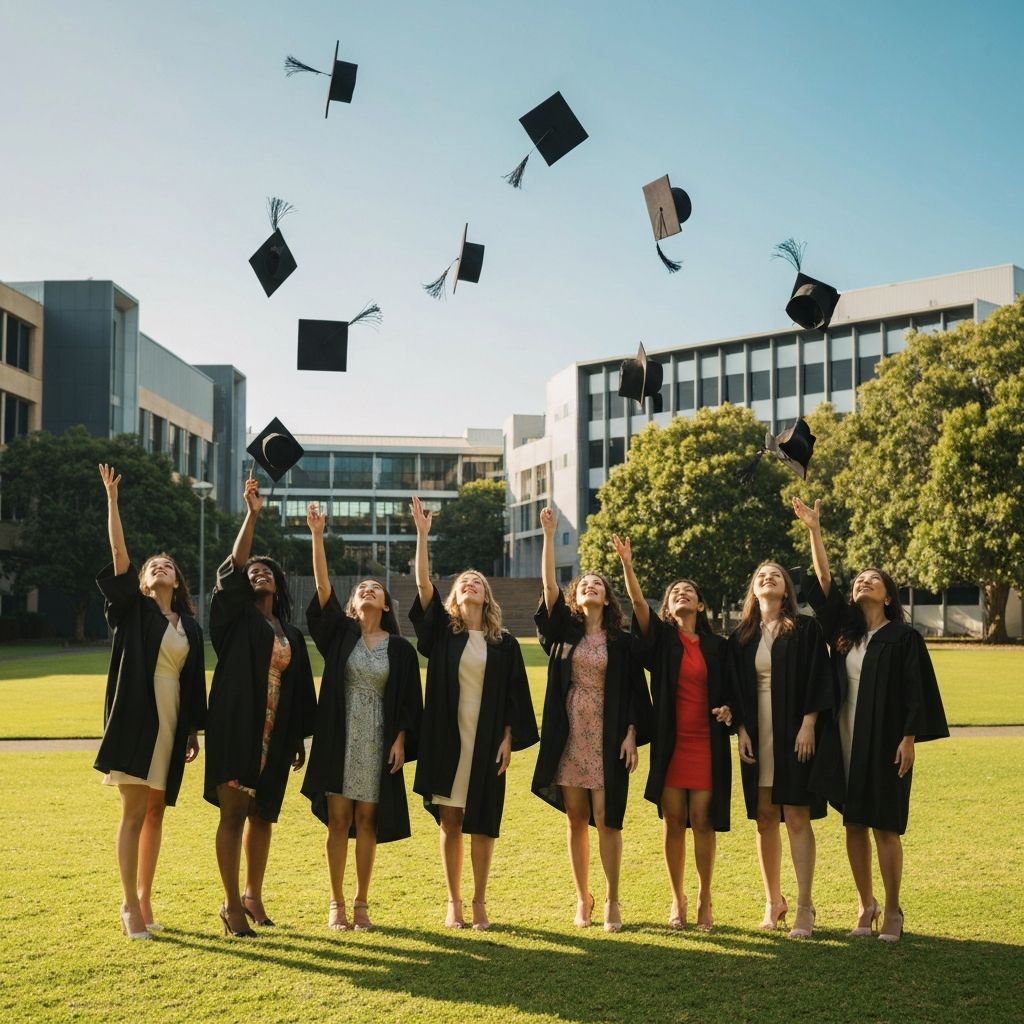 Students at graduation